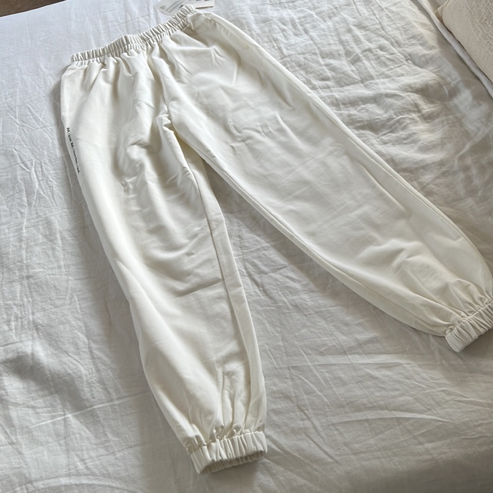 White joggers.